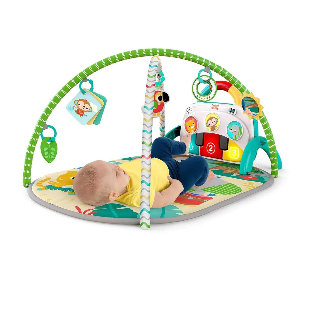 Bright Starts® - Bright Starts - 4-in-1 Groovin’ Kicks™ Piano & Drum Kick Gym - Tropical Safari™