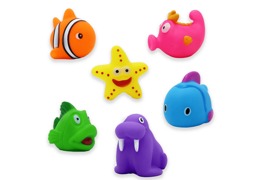 Buba Baby - Buba Baby 6 Pack Bath Toys: Assorted Fish