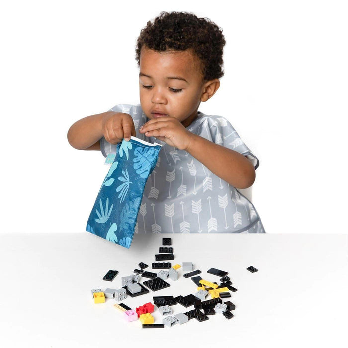 Bumkins® - Bumkins Reusable Snack Bag 2pk Large - Dino, Blue Tropics