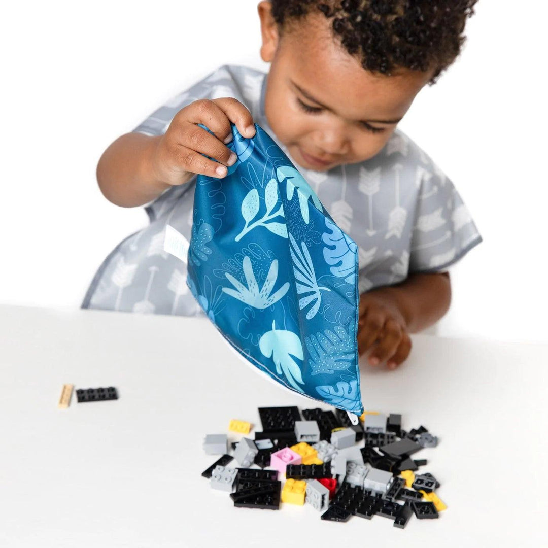 Bumkins® - Bumkins Reusable Snack Bag 2pk Large - Dino, Blue Tropics