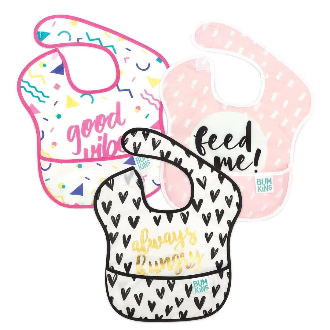 Bumkins® - Bumkins SuperBib 3PK - AlwaysHungry, FeedMe, GoodVibes