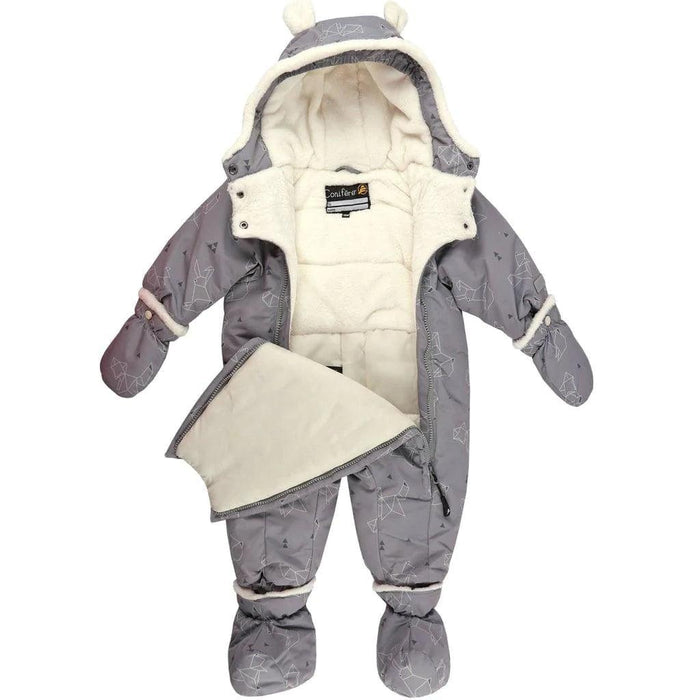 Conifere - Conifere Grey Fox Infant Snowsuit Set - Origami