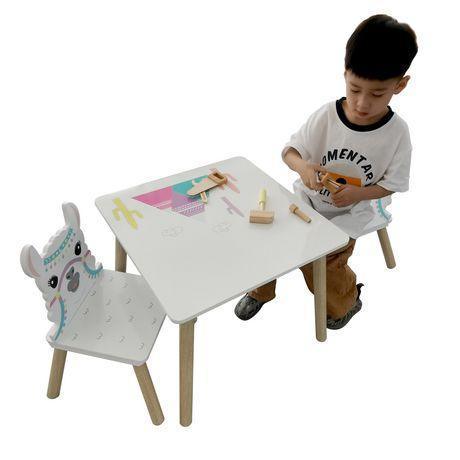 Danawares - Danawares Llama Square Table With 2 Chairs