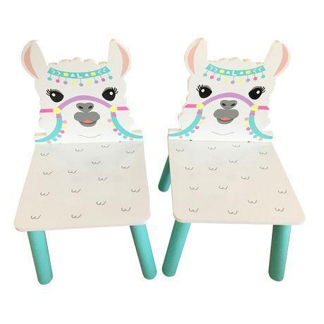 Danawares - Danawares Llama Square Table With 2 Chairs