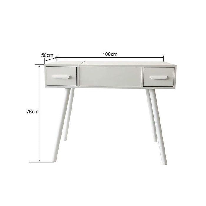 Danawares - Danawares White Dressing Table/Desk With Mirror