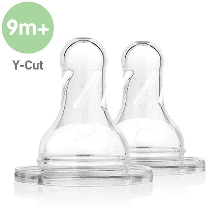 Dr. Brown's 2-Pack Natural Flow Y-Cut Wide-Neck Nipple - white