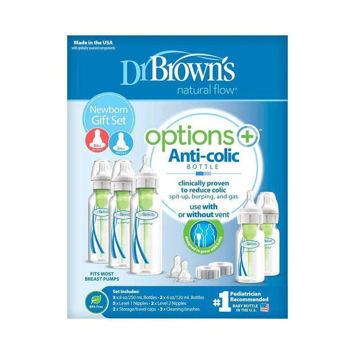 Dr. Brown's® - Dr. Brown’s Natural Flow® Options+™ Anti-colic Baby Bottles Newborn Feeding Set