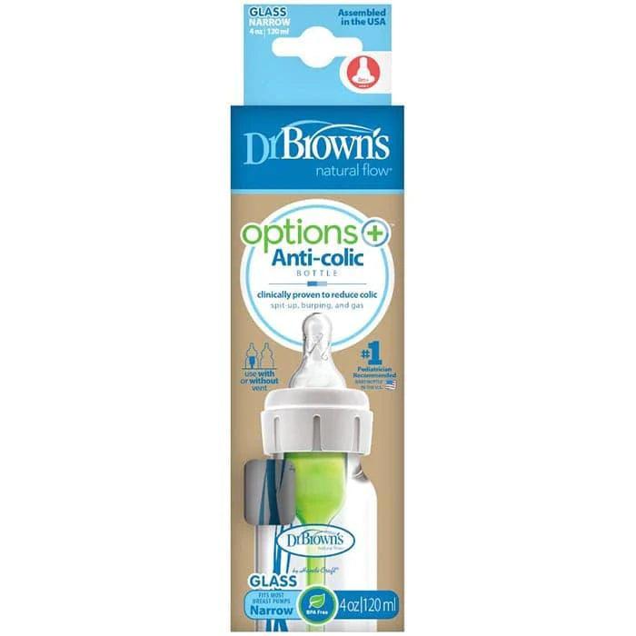 Dr. Brown's® - Dr. Brown's Option+ Anti-Colic Glass Bottle - Narrow Neck - Single Pack