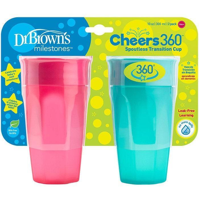 Dr. Brown's® - Dr. Brown's Spoutless Transition Cup Cheers 360 - 10oz - 2 Pack