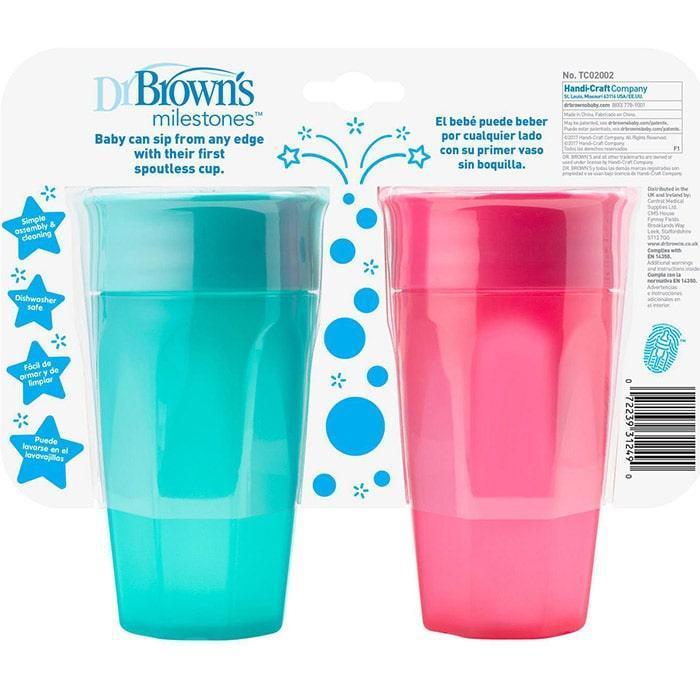 Dr. Brown's® - Dr. Brown's Spoutless Transition Cup Cheers 360 - 10oz - 2 Pack