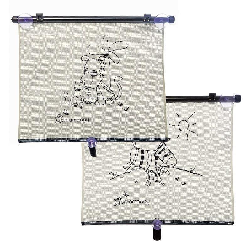 Dreambaby® - Dreambaby Adjustable Car Shades - Extra Large - Tiger & Zebra - 2 pack