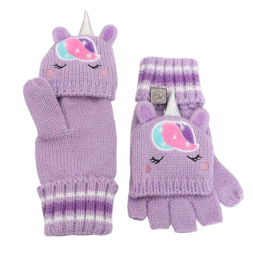 Flapjack Kids - Flapjack Kids Knitted Fingerless Gloves w/Flap - Licorne (2-6Y)