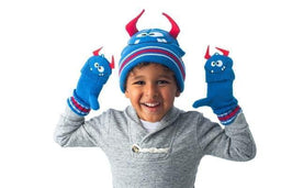 Flapjack Kids - Flapjack Kids Knitted Fingerless Gloves w/Flap - Monster (2-6Y)