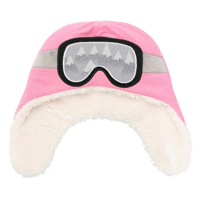 Flapjack Kids - Flapjack Kids Reversible Sherpa Hat - Bear/Ski Goggles