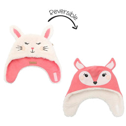 Flapjack Kids - Flapjack Kids Reversible Sherpa Hat - Bunny/Deer