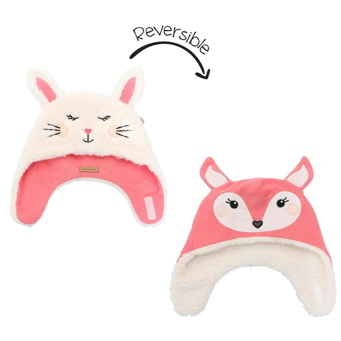 Flapjack Kids - Flapjack Kids Reversible Sherpa Hat - Bunny/Deer