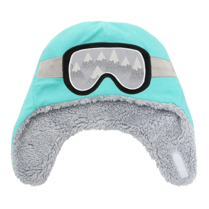 Flapjack Kids - Flapjack Kids Reversible Sherpa Hat - Wolf/Ski Goggles
