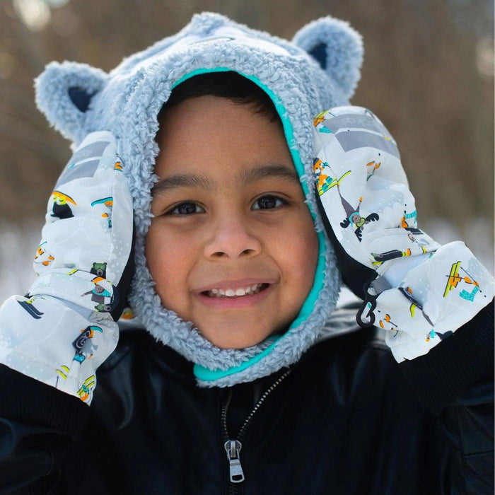 Flapjack Kids - Flapjack Kids Reversible Sherpa Hat - Wolf/Ski Goggles