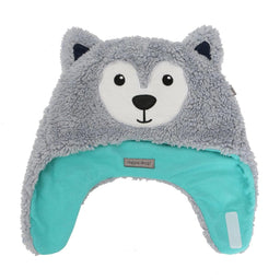 Flapjack Kids - Flapjack Kids Reversible Sherpa Hat - Wolf/Ski Goggles