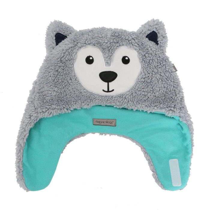Flapjack Kids - Flapjack Kids Reversible Sherpa Hat - Wolf/Ski Goggles