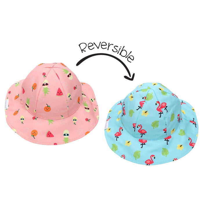 Flapjack Kids - Flapjack Kids UPF50+ Patterned Sun Hat - Flamingo/Fruit