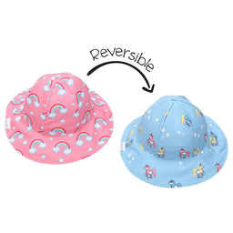 Flapjack Kids - Flapjack Kids UPF50+ Patterned Sun Hat - Rainbow/Unicorn