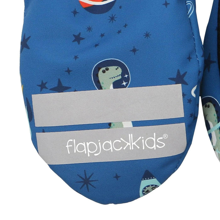 Flapjack Kids - Flapjack Kids Water Repellent Ski Mittens Dinos Blue