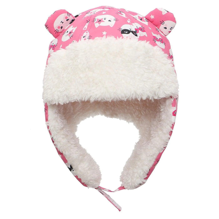 Flapjack Kids - Flapjack Kids Water Repellent Trapper Hat - Cat Pink
