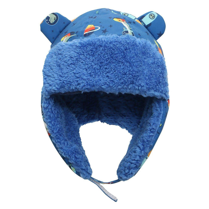 Flapjack Kids - Flapjack Kids Water Repellent Trapper Hat - Dino Blue