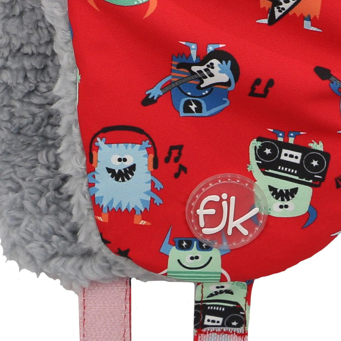 Flapjack Kids - Flapjack Kids Water Repellent Trapper Hat - Monsters Red