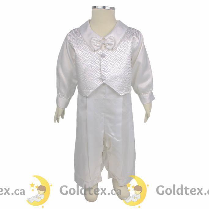 Formal Kids Wear - Formal Kids Wear 4 Piece Baby Boy Baptism Jumpsuit 2500