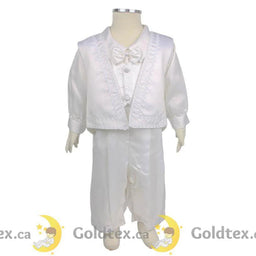 Formal Kids Wear - Formal Kids Wear 4 Piece Baby Boy Baptism Jumpsuit 2500