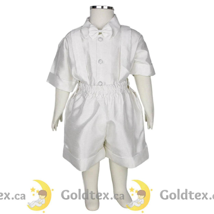 Formal Kids Wear - Formal Kids Wear 5-Piece Baby Boy Short Baptism Set 8059