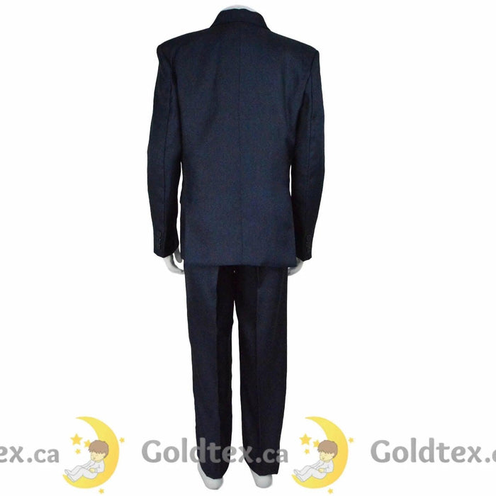 Formal Kids Wear - Formal Kids Wear 5 Piece shiny navy boys suit