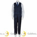 Formal Kids Wear - Formal Kids Wear 5 Piece shiny navy boys suit