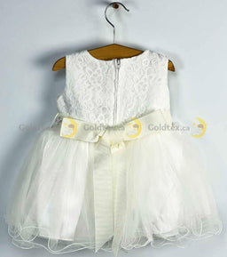 Formal Kids Wear - Formal Kids Wear Baby Girl Dress with Lace Embroidered Bodice