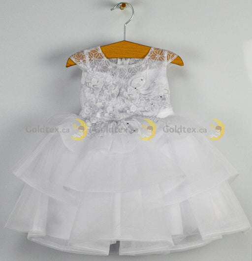 Formal Kids Wear - Formal Kids Wear Baby Girl Lace Dress With Ruffle Skirt 8179