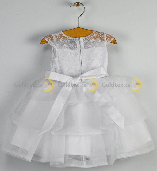 Formal Kids Wear - Formal Kids Wear Baby Girl Lace Dress With Ruffle Skirt 8179