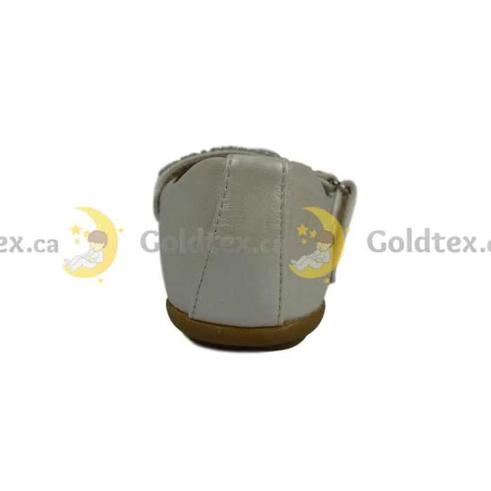 Formal Kids Wear - Formal Kids Wear Girl flat dressy shoe with Velcro Diamond strap