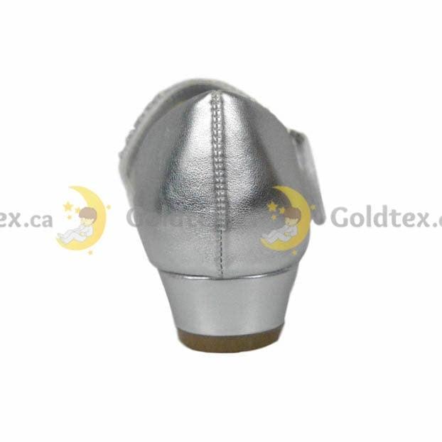 Formal Kids Wear - Formal Kids Wear Girl short 3/4" heel shoe with loop fastner