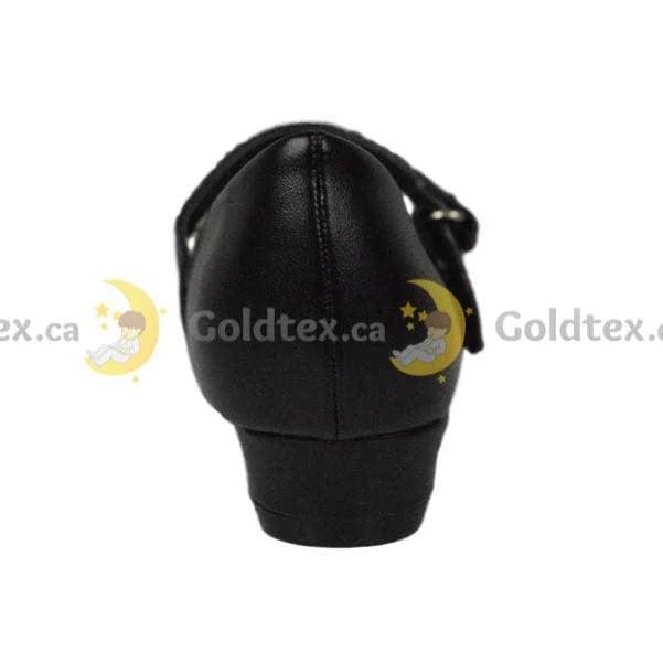 Formal Kids Wear - Formal Kids Wear Girl short 3/4" heel shoe with loop fastner