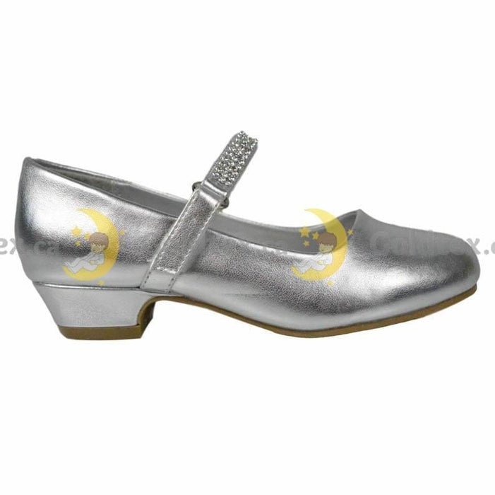 Formal Kids Wear - Formal Kids Wear Girl short 3/4" heel shoe with loop fastner