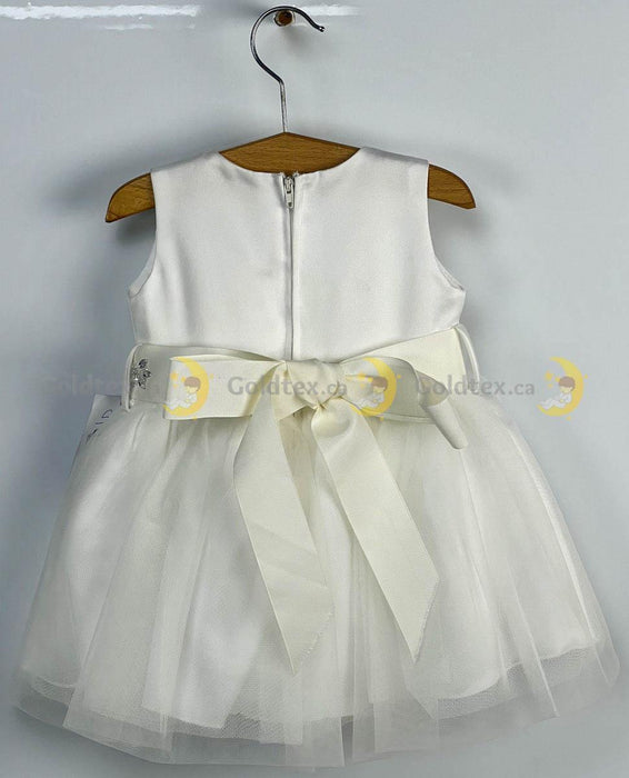 Formal Kids Wear - Formal Kids Wear Simple Baby Girl Dress with Rhinestone Sash