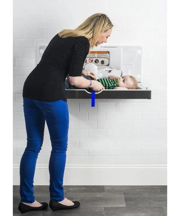 Foundations® - Foundations Frameless Clad Commercial Horizontal Baby Changing Station - Stainless Surface Mount with Full Stainless Wrap Shell (EZ Mount™ backer plate NOT included)