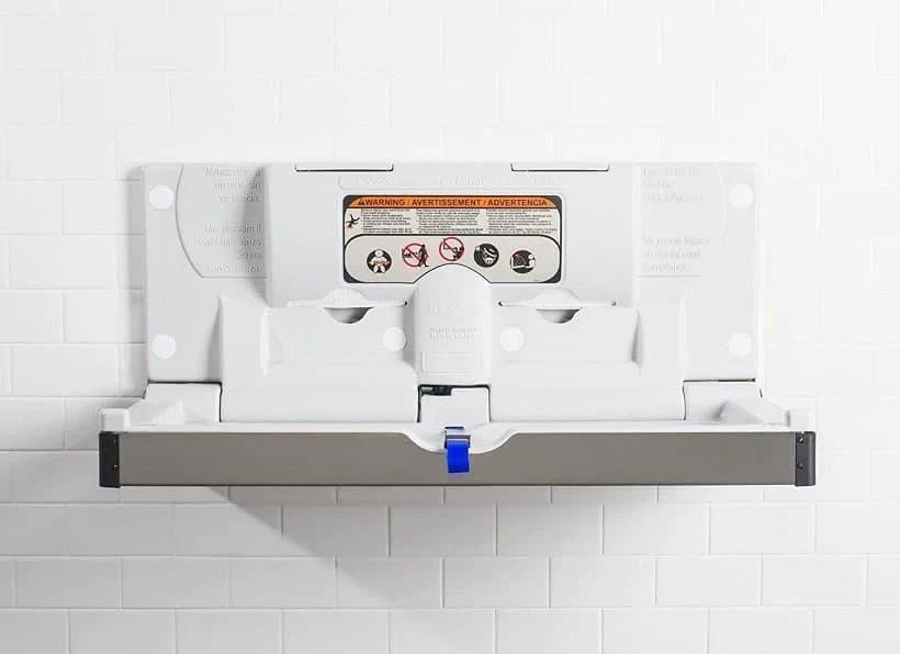 Foundations® - Foundations Frameless Clad Commercial Horizontal Baby Changing Station - Stainless Surface Mount with Full Stainless Wrap Shell (EZ Mount™ backer plate NOT included)