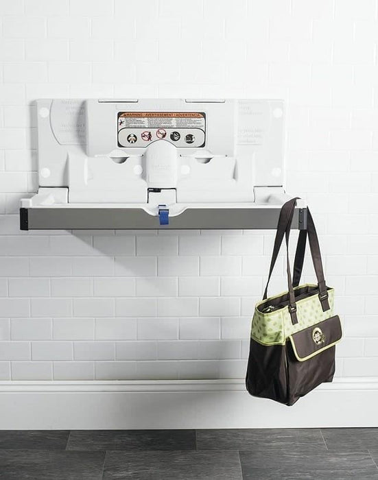 Foundations® - Foundations Frameless Clad Commercial Horizontal Baby Changing Station - Stainless Surface Mount with Full Stainless Wrap Shell (EZ Mount™ backer plate NOT included)