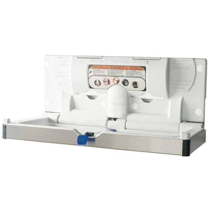 Foundations® - Foundations Frameless Clad Commercial Horizontal Baby Changing Station - Stainless Surface Mount with Full Stainless Wrap Shell (EZ Mount™ backer plate NOT included)