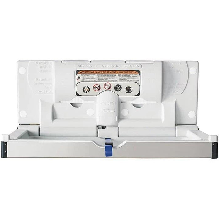 Foundations® - Foundations Frameless Clad Commercial Horizontal Baby Changing Station - Stainless Surface Mount with Full Stainless Wrap Shell (EZ Mount™ backer plate NOT included)