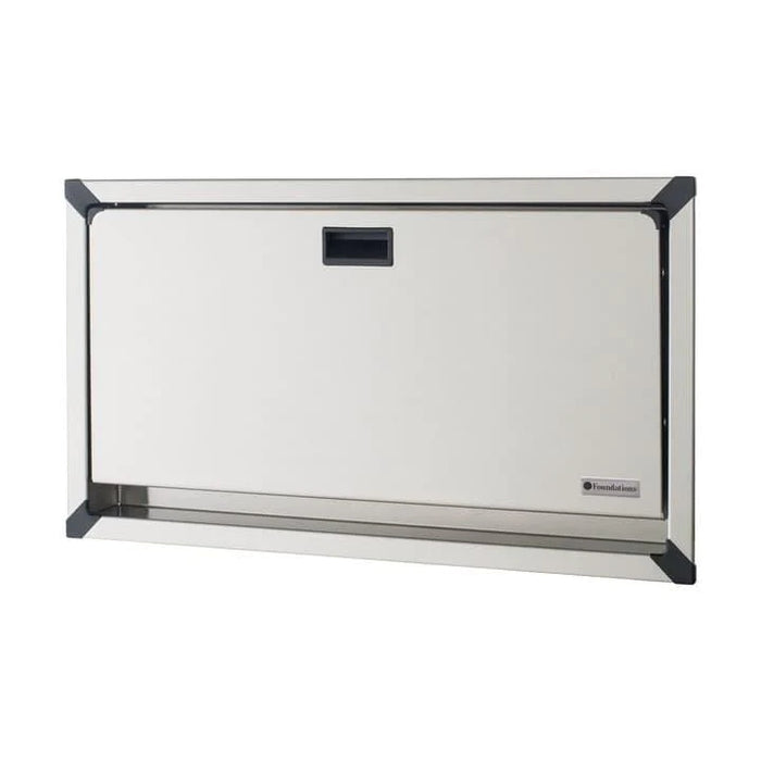 Foundations® - Foundations Horizontal Clad Stainless Steel Commercial Baby Changing Station - Recessed Mount