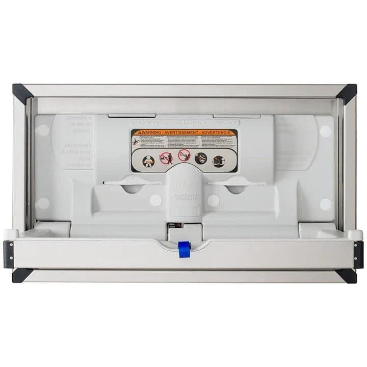 Foundations® - Foundations Horizontal Clad Stainless Steel Commercial Baby Changing Station - Recessed Mount